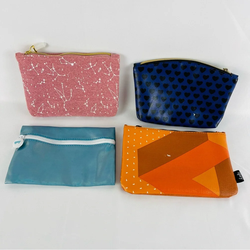 IPSY Makeup Cosmetic Bags Lot of 4 Bags Only. No Cosmetics Included